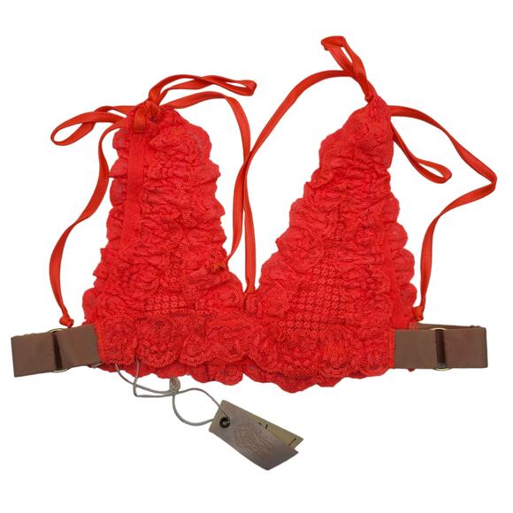 Free People We Are HAH Womans size S Flip HAHround Bra Bralette Fried Salmon NEW - Picture 4 of 8